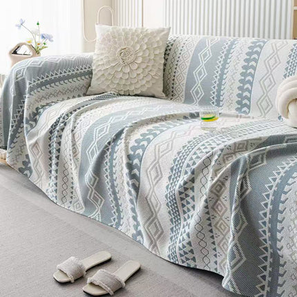 Sofa Cover Modern Geometric Green Breathable Soft for Living Room
