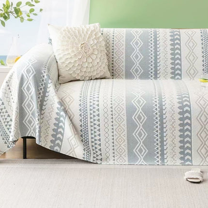 Sofa Cover Modern Geometric Green Breathable Soft for Living Room