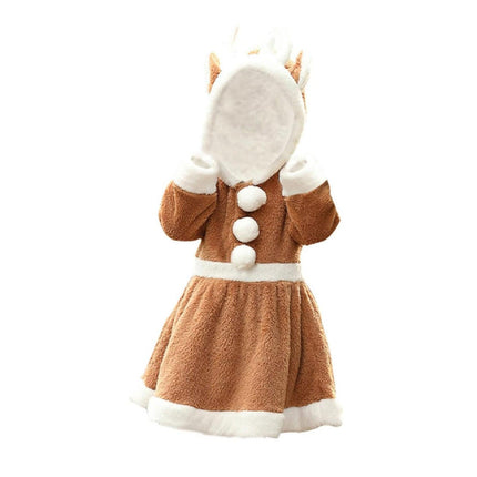 Christmas Kids Elk Dress Costume Holiday Party Outfit Children's Clothing - Aimall
