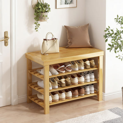 Sit-On Shoe Rack Storage Bench for Entryway Hallway Home Space Saving Durable