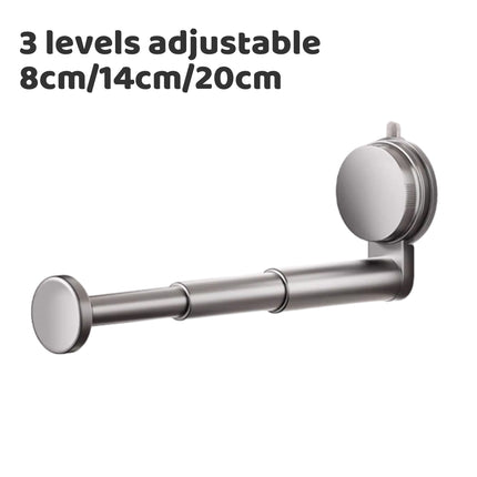 2 Pcs Telescopic Clothes Hangers With Suction Cups For Smooth Walls