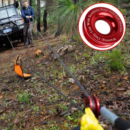 Heavy Duty 41000lbs Recovery Ring Winch Rope Snatch Tow Off-Road Accessory