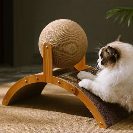 Ferris Wheel Cat Toy Standing Cat Grab Ball Scratch Board Kitten Interactive