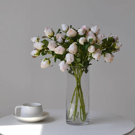 3PCS 7-Head Artificial Rose Decor Realistic Flower Table Centerpiece Decoration