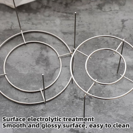 Round Cake Cooling Rack 8PCS Wire Stand 13.5 and 17cm for Baking Pastry Dessert