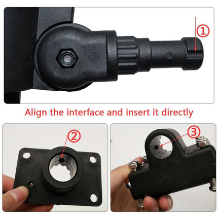 Kayak Fishing Seat Bracket Set Rotatable Mount Boat Holder Accessory 2 Pieces