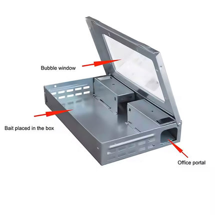 Humane Rodent Catcher Reusable Pest Control Box Enclosed Design for Home Use