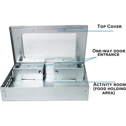 Humane Rodent Catcher Reusable Pest Control Box Enclosed Design for Home Use