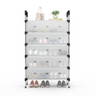 6/7 Tier Shoe Rack Cabinet Dust Proof Sturdy for Home Entryway Space Saving