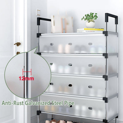 6/7 Tier Shoe Rack Cabinet Dust Proof Sturdy for Home Entryway Space Saving