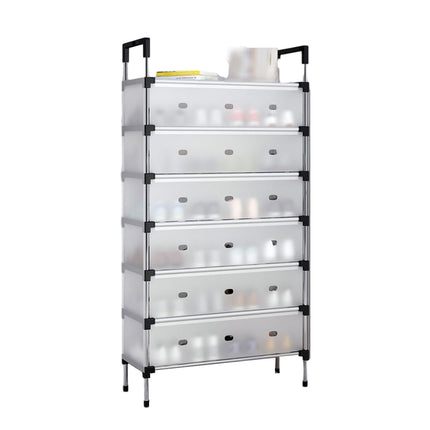 6/7 Tier Shoe Rack Cabinet Dust Proof Sturdy for Home Entryway Space Saving