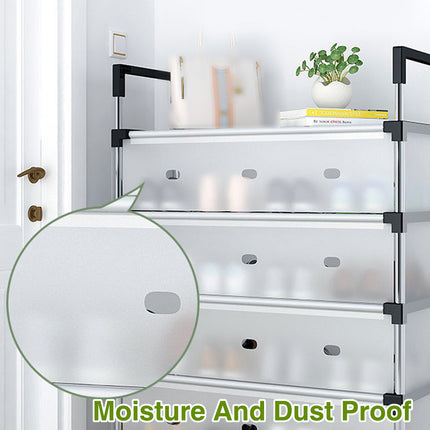 6/7 Tier Shoe Rack Cabinet Dust Proof Sturdy for Home Entryway Space Saving