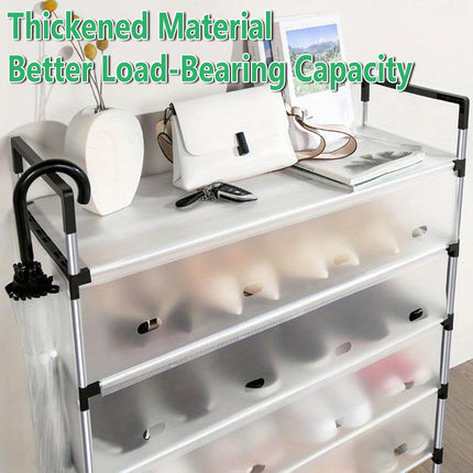 6/7 Tier Shoe Rack Cabinet Dust Proof Sturdy for Home Entryway Space Saving