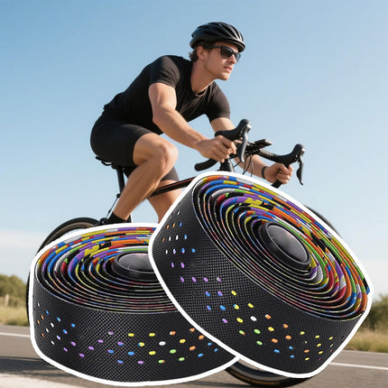 Anti Slip Breathable Road Bike Handlebar Tape Sweat Absorbing Silicone PU EVA