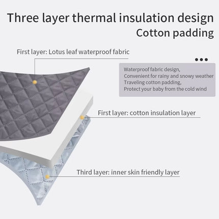 Stroller Cover Rainproof Breathable All Season Pram Protector with Mesh Vents