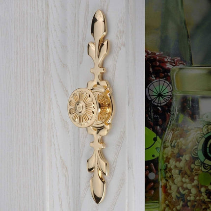 European Gold Cabinet Handle High End Luxury Copper Pull for Wardrobe Drawer Door
