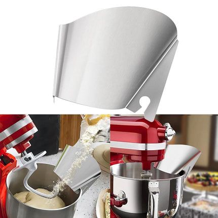 Stainless Steel Chef Machine Pouring Accessories Trough Protective Cover Set