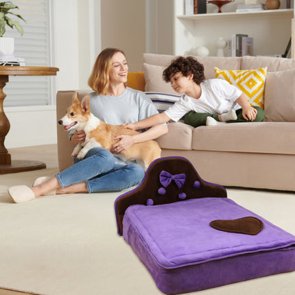Pet Dog Bed Kennel Sofa Style Sleeping Cushion Soft Indoor Resting Nest for Pet
