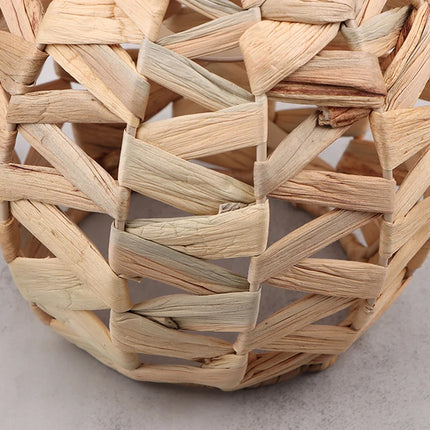 Natural Straw Woven Lampshade 22x18cm Rattan Style Pendant Light Shade Decor
