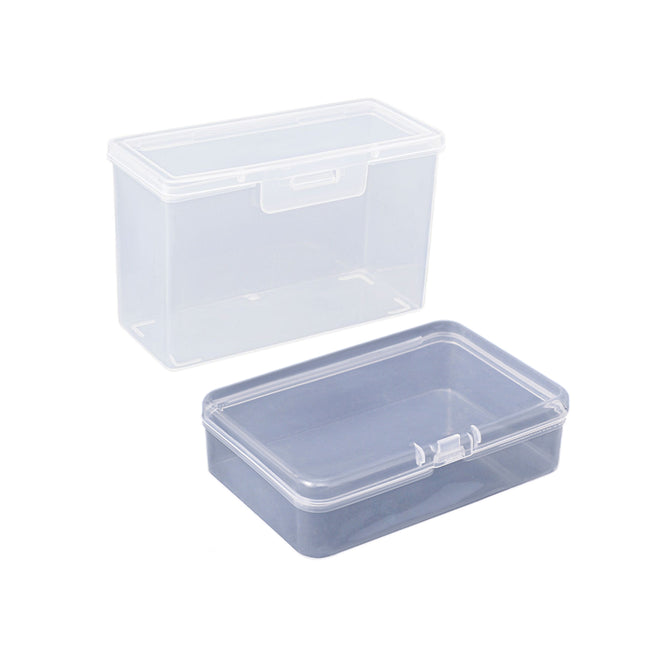 10PCS Card Storage Box Transparent Plastic Holder ID Business Card Organizer