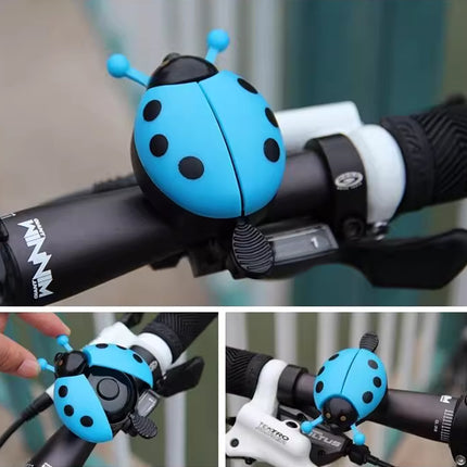 4PCS Ladybug Bicycle Bell Colourful Beetle Bike Horn Cycling Ring Bell for Road