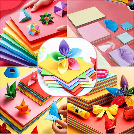 500 Sheets A4 Coloured Paper 80GSM 6 Colours for Craft Scrapbook School Project