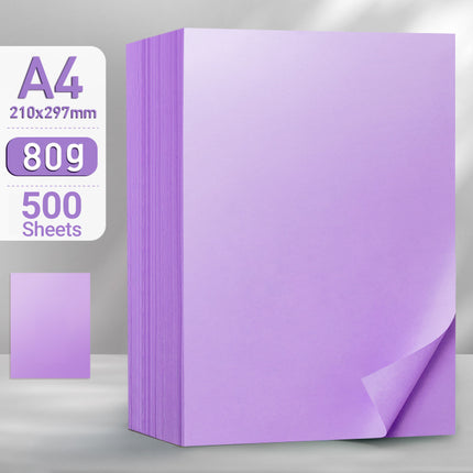 500 Sheets A4 Coloured Paper 80GSM 6 Colours for Craft Scrapbook School Project