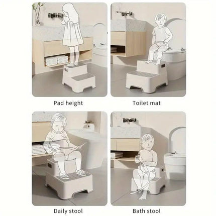 Childrens Footstool Baby Washbasin Step Booster Stool for Kids Bathroom Use