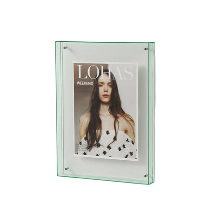 Acrylic Photo Frame Double-Sided Clear Display with Screw Mount – 16x21cm