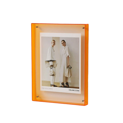 Acrylic Photo Frame Double-Sided Clear Display with Screw Mount – 16x21cm