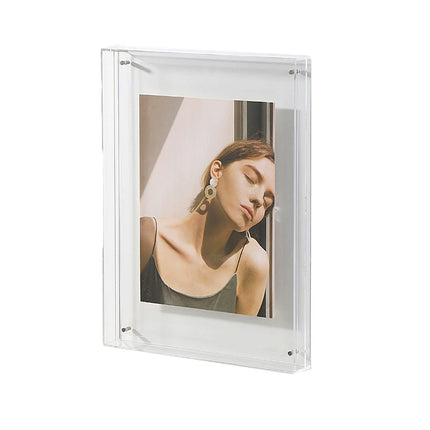 Acrylic Photo Frame Double-Sided Clear Display with Screw Mount – 16x21cm