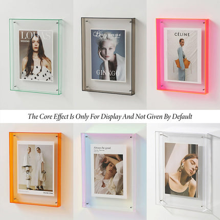 Acrylic Photo Frame Double-Sided Clear Display with Screw Mount – 16x21cm
