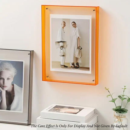 Acrylic Photo Frame Double-Sided Clear Display with Screw Mount – 16x21cm