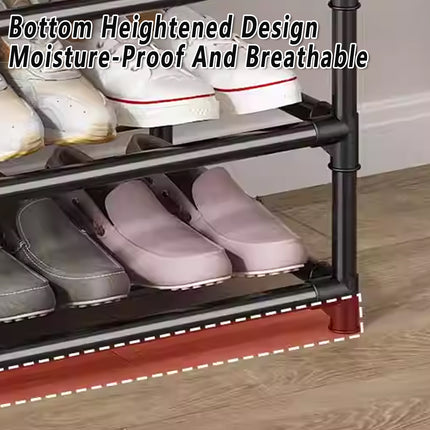 7/8 Tier Shoe Rack Storage Cabinet Sturdy Metal for Home Entryway Space Saving