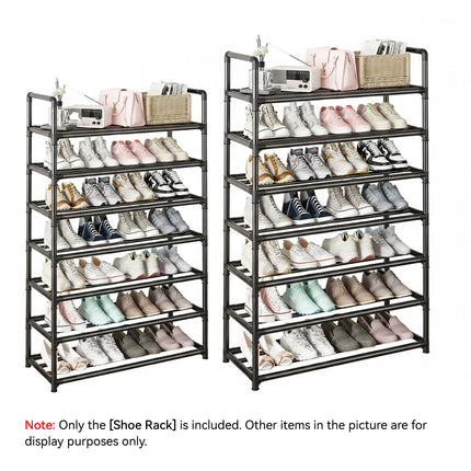 7/8 Tier Shoe Rack Storage Cabinet Sturdy Metal for Home Entryway Space Saving