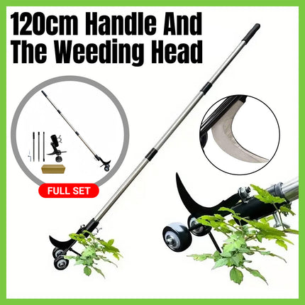 Portable Hook Weed Remover Tool Garden Patio Weeding Tool Weed Puller With Wheel