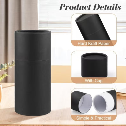 20PCS Kraft Paper Cylinder Gift Boxes Round Cardboard Tubes with Lids