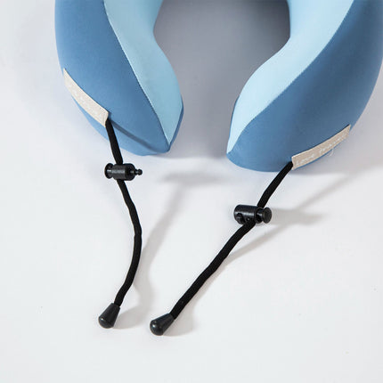 Travel Neck Pillow Memory Foam U Shape Grey Cushion for Airplane Train Support