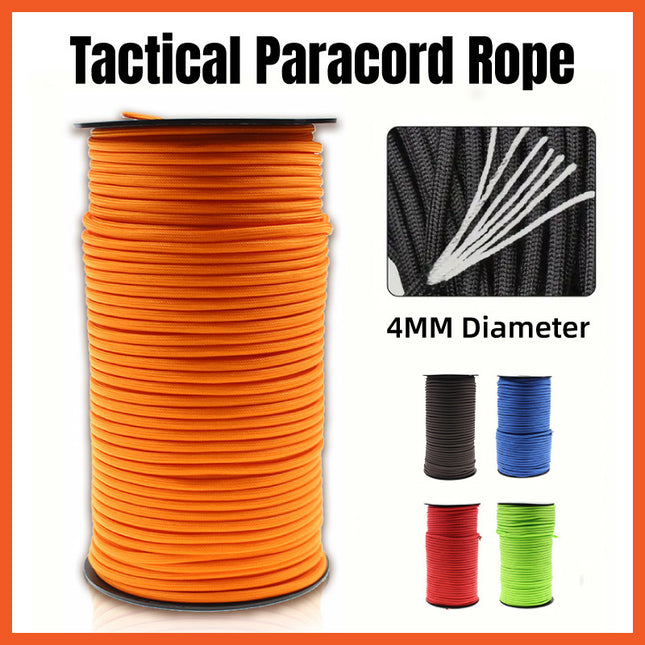 100m Paracord Outdoor Camping Binding Braided Rope Survival Gear Hiking Rope