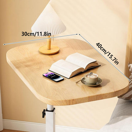 Adjustable Small C Shaped Side Table for Sofa Modern End Table Height