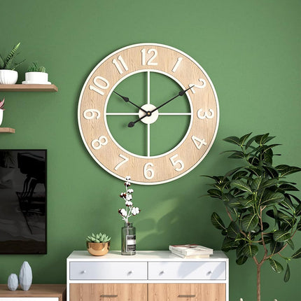 Living Room Wooden Clock Home Silent Clock Wall Mounted For Home Decoration