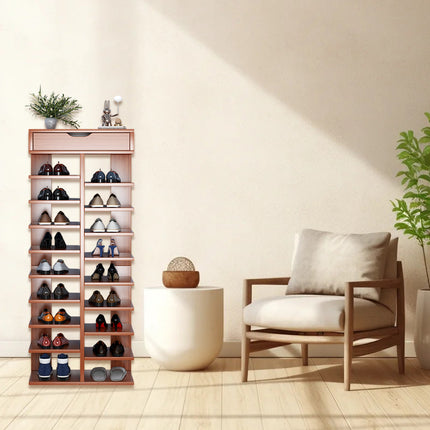 Multi Layer Space Saving Entryway Shoe Rack Large Capacity Sturdy Durable