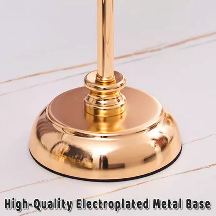 3PCS Light Luxury Style Candlestick Alloy and Glass Material Home Decor Durable