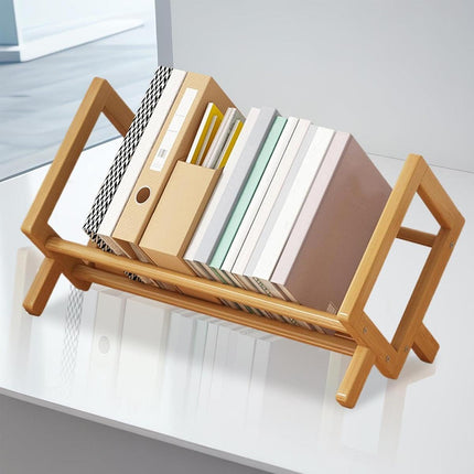 Desktop Bookshelf Organizer for Home Office Storage Shelf for Books and Files