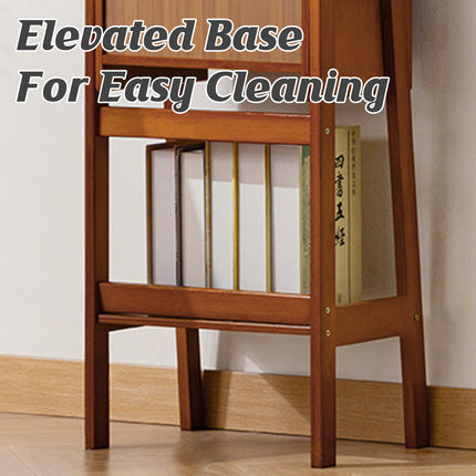 Simple Bookshelf Floor Standing Bookcase Sturdy Large Capacity for Home Office