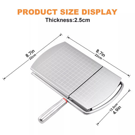 Cheese Slicer Cutter Board Stainless Steel Wire Cutting Hand Tool with Size Scale