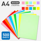 A4 Coloured Paper 70/80GSM Multi Colours for Craft Scrapbook School Project