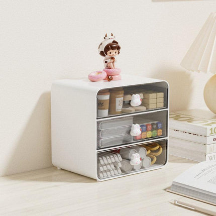 3 Tier Desktop Organizer Drawer Shelf for Office and Home Storage Supplies