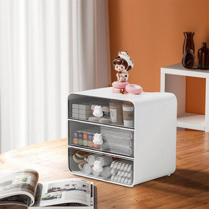 3 Tier Desktop Organizer Drawer Shelf for Office and Home Storage Supplies