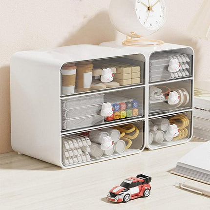 3 Tier Desktop Organizer Drawer Shelf for Office and Home Storage Supplies